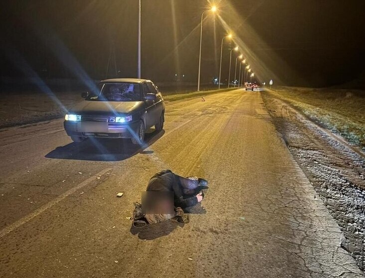 В Батыревском округе водитель сбил пешехода на трассе